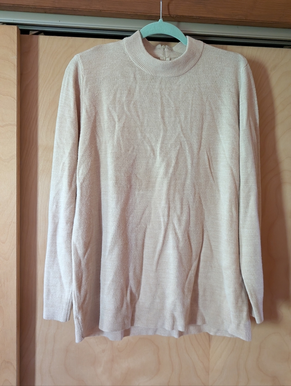 Carolyn Taylor Neutral Cream Crewneck Sweater